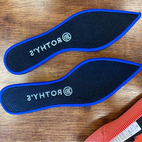 Retired Persimmon Orange Rothys Point Flat Shoes Size 7.5 - Picture 9 of 10